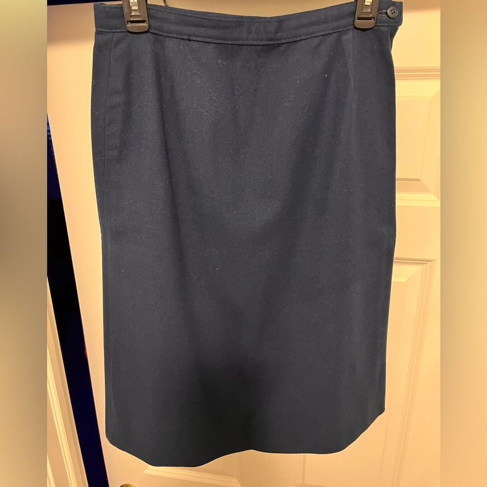Pendleton Vintage Wool Rich Navy Blue Skirt size 12